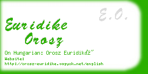 euridike orosz business card